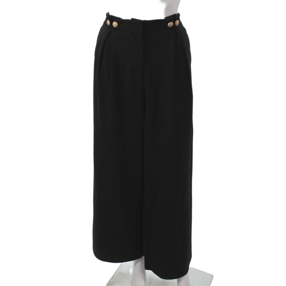 Sugar Lips Womens Dress Pants Black Button 95% Polyester Size M